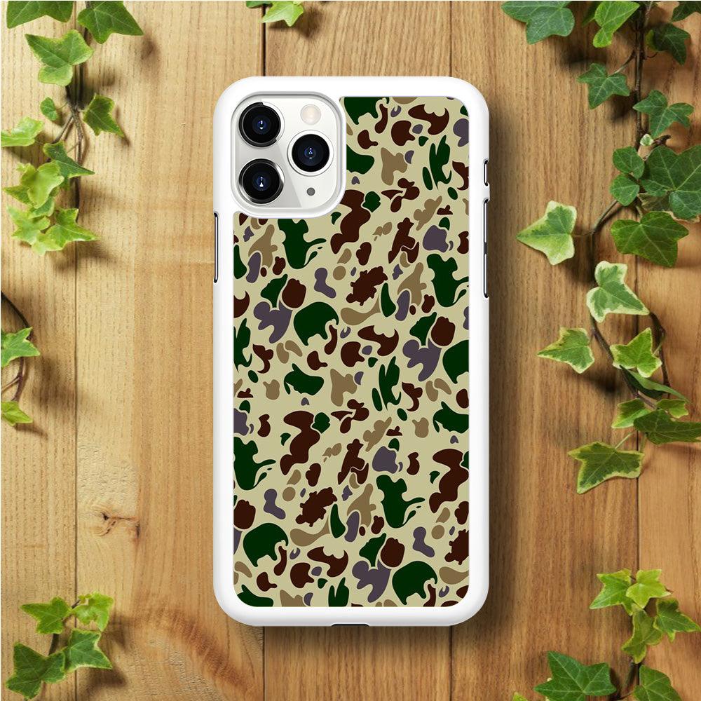 Army Pattern 005 iPhone 11 Pro Case-Rubber / White (2D Case)-Xtracase