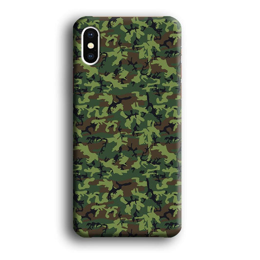 Army Pattern 006 iPhone X Case-Plastic / Full Wrap (3D Case)-Xtracase