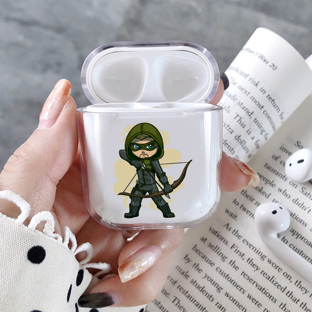 Arrow Mini Cartoon Hard Plastic Protective Clear Case Cover For Apple Airpods