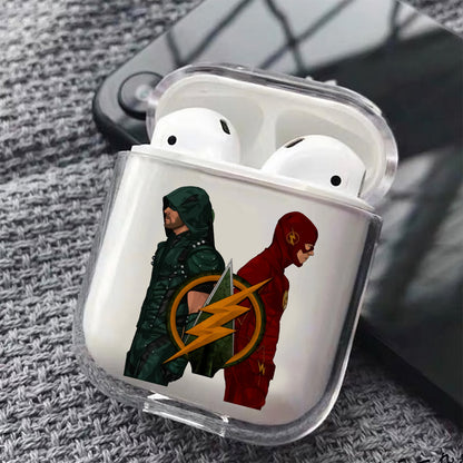 Arrow and The Flash Hard Plastic Protective Clear Case Cover For Apple Airpods