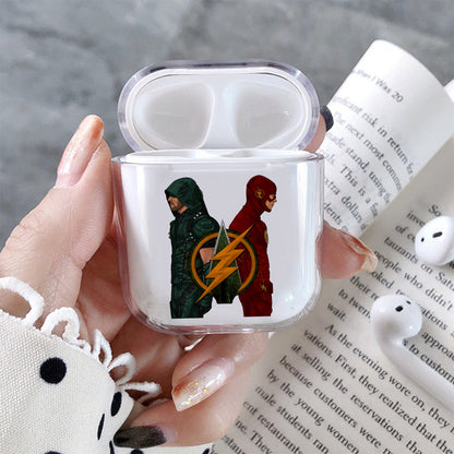 Arrow and The Flash Hard Plastic Protective Clear Case Cover For Apple Airpods