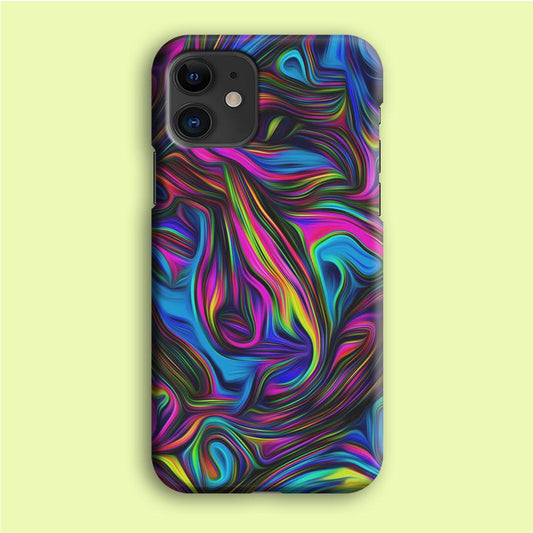 Art Abstract Color Rainbow iPhone 12 Case-Plastic / Full Wrap (3D Case)-Xtracase
