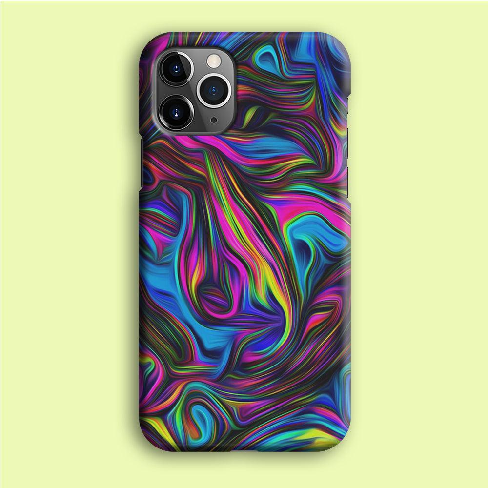 Art Abstract Color Rainbow iPhone 12 Pro Case-Plastic / Full Wrap (3D Case)-Xtracase
