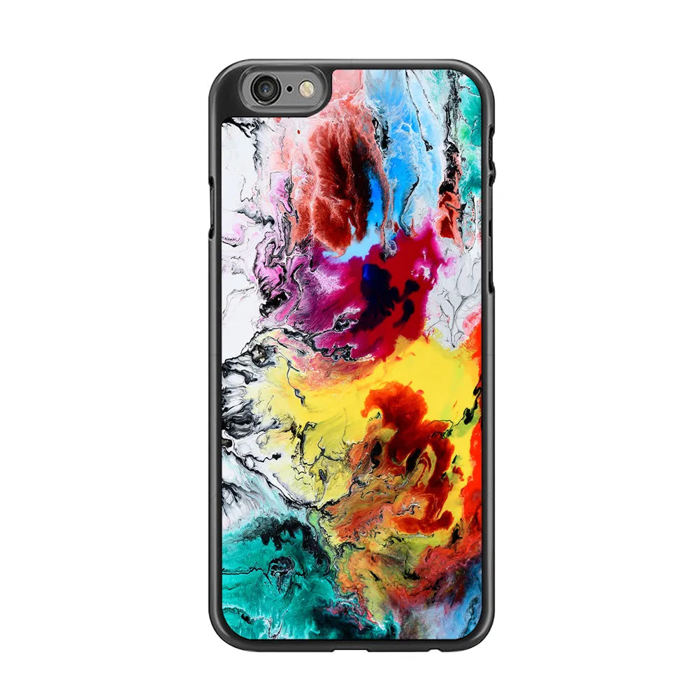 Art Abstract Painting Multicolor iPhone 6 | 6s Case-Rubber / Black (2D Case)-Xtracase