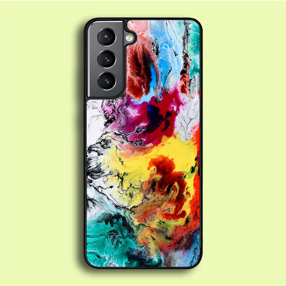 Art Abstract Painting Multicolor Samsung Galaxy S21 Plus Case-Plastic / Full Wrap (3D Case)-Xtracase