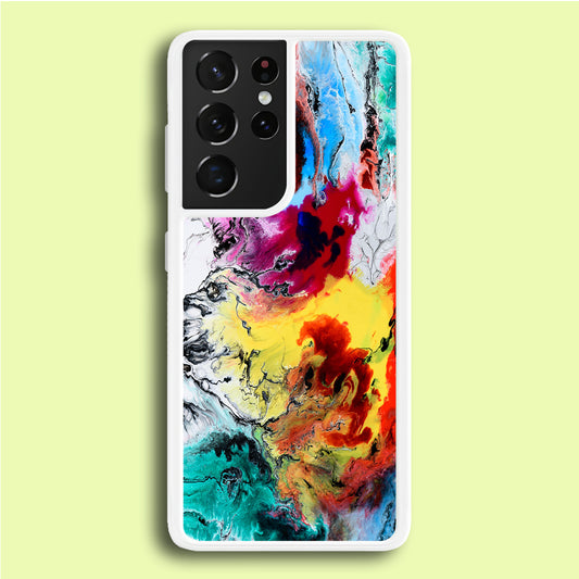 Art Abstract Painting Multicolor Samsung Galaxy S21 Ultra Case