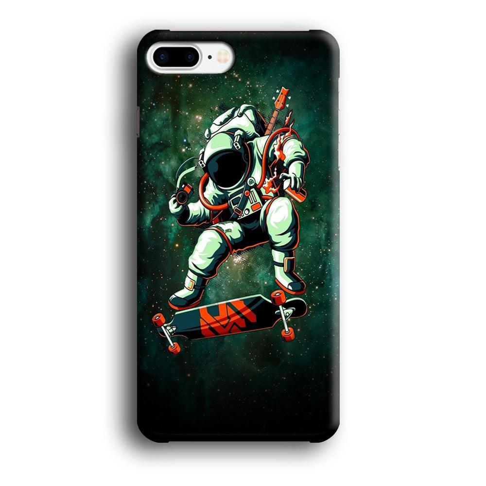 Astronaut Play Skateboard iPhone 7 Plus Case-Plastic / Full Wrap (3D Case)-Xtracase
