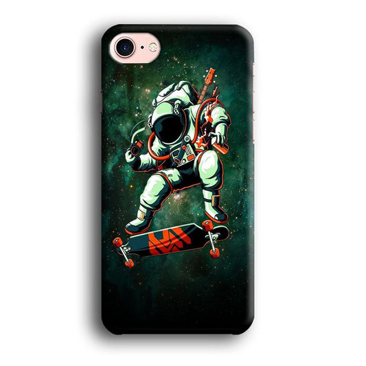 Astronaut Play Skateboard iPhone 7 Case-Plastic / Full Wrap (3D Case)-Xtracase