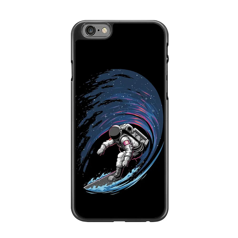 Astronaut Surfing The Sky iPhone 6 | 6s Case-Rubber / Black (2D Case)-Xtracase
