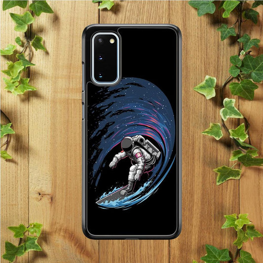 Astronaut Surfing The Sky Samsung Galaxy S20 Case-Plastic / Full Wrap (3D Case)-Xtracase