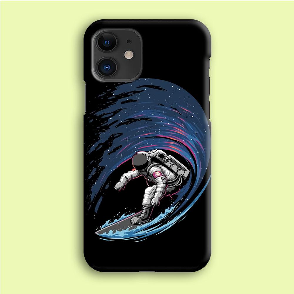Astronaut Surfing The Sky iPhone 12 Mini Case-Plastic / Full Wrap (3D Case)-Xtracase
