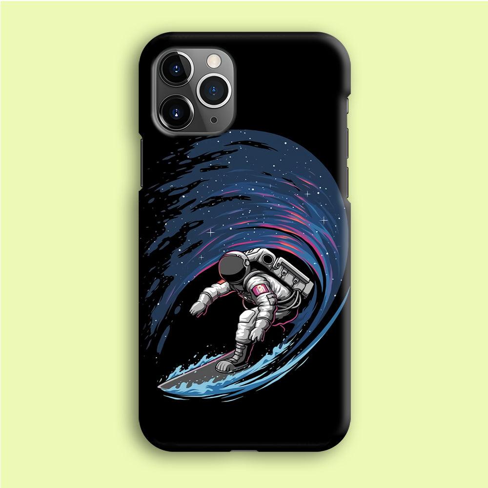 Astronaut Surfing The Sky iPhone 12 Pro Case-Plastic / Full Wrap (3D Case)-Xtracase