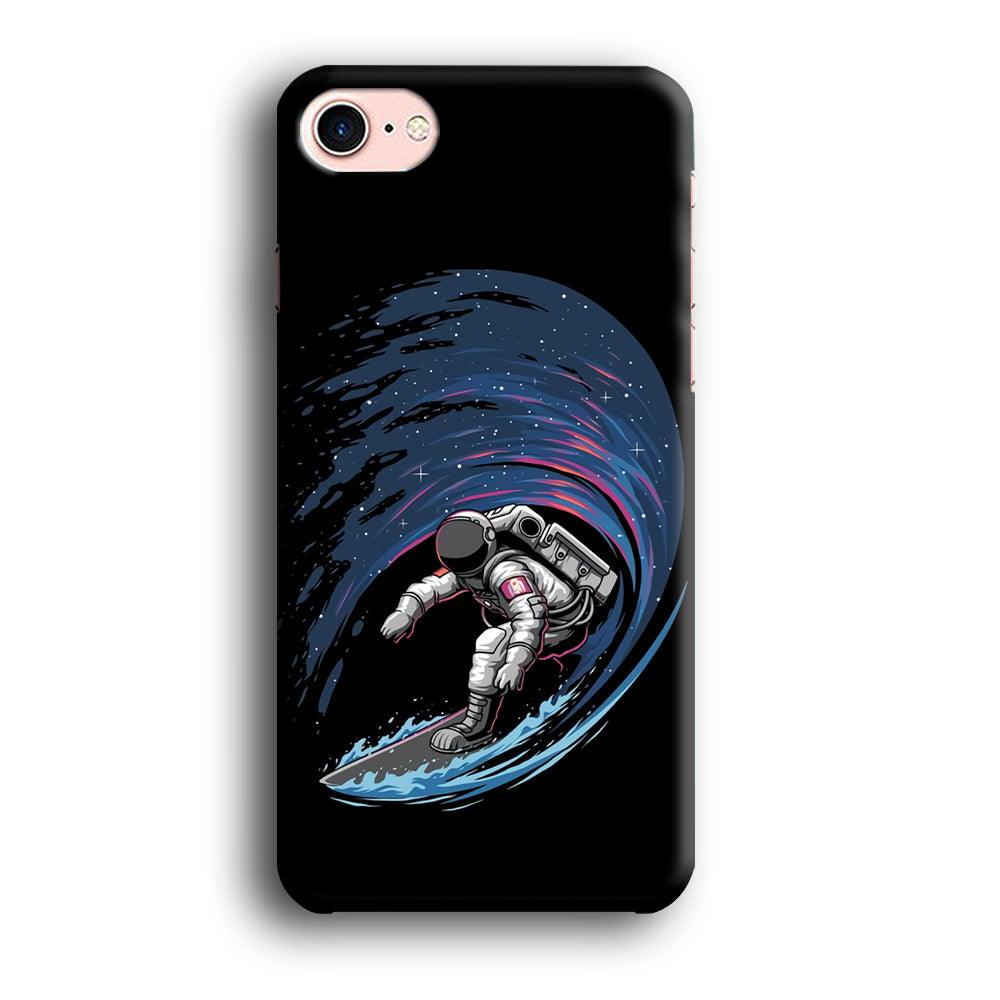 Astronaut Surfing The Sky iPhone SE 2020 Case-Plastic / Full Wrap (3D Case)-Xtracase