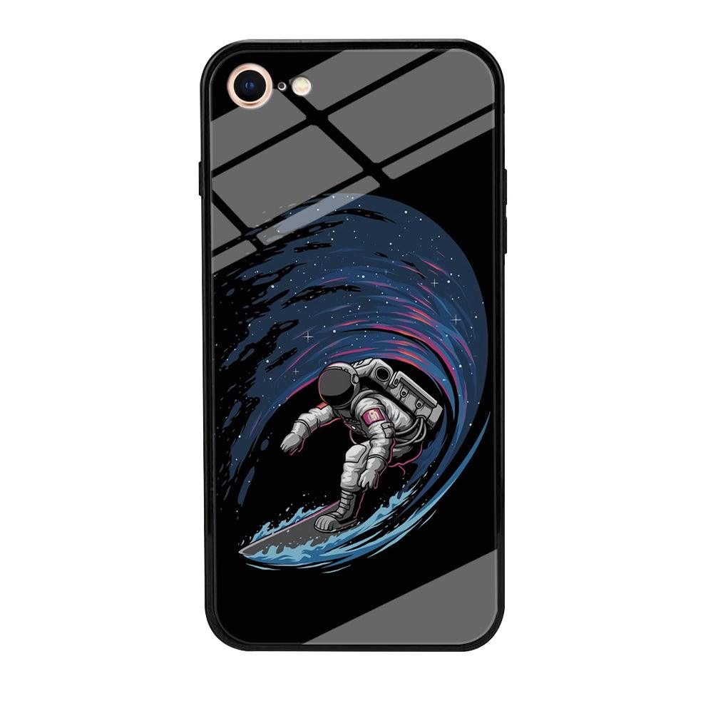 Astronaut Surfing The Sky iPhone 8 Case-Tempered Glass Case-Xtracase