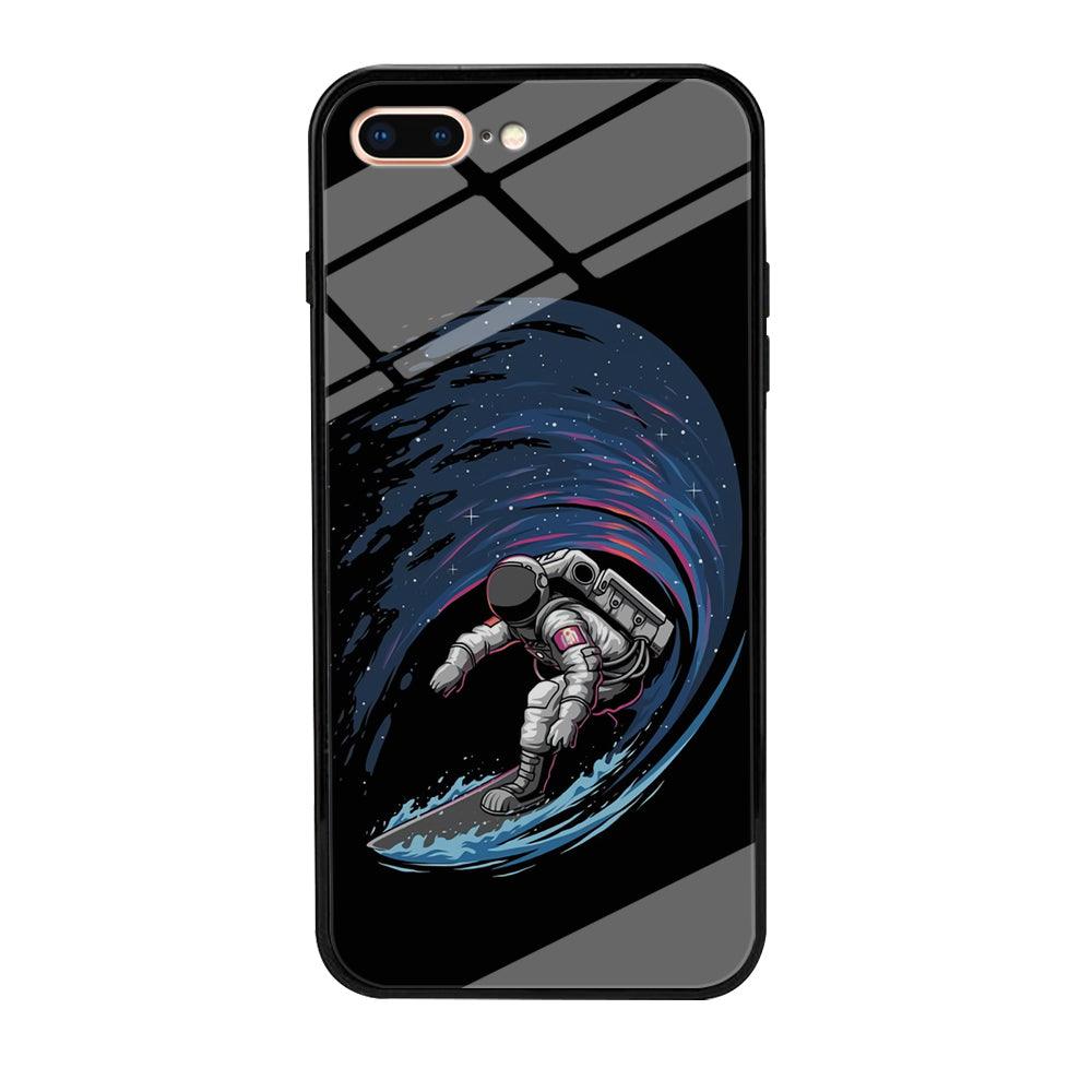 Astronaut Surfing The Sky iPhone 8 Plus Case-Tempered Glass Case-Xtracase