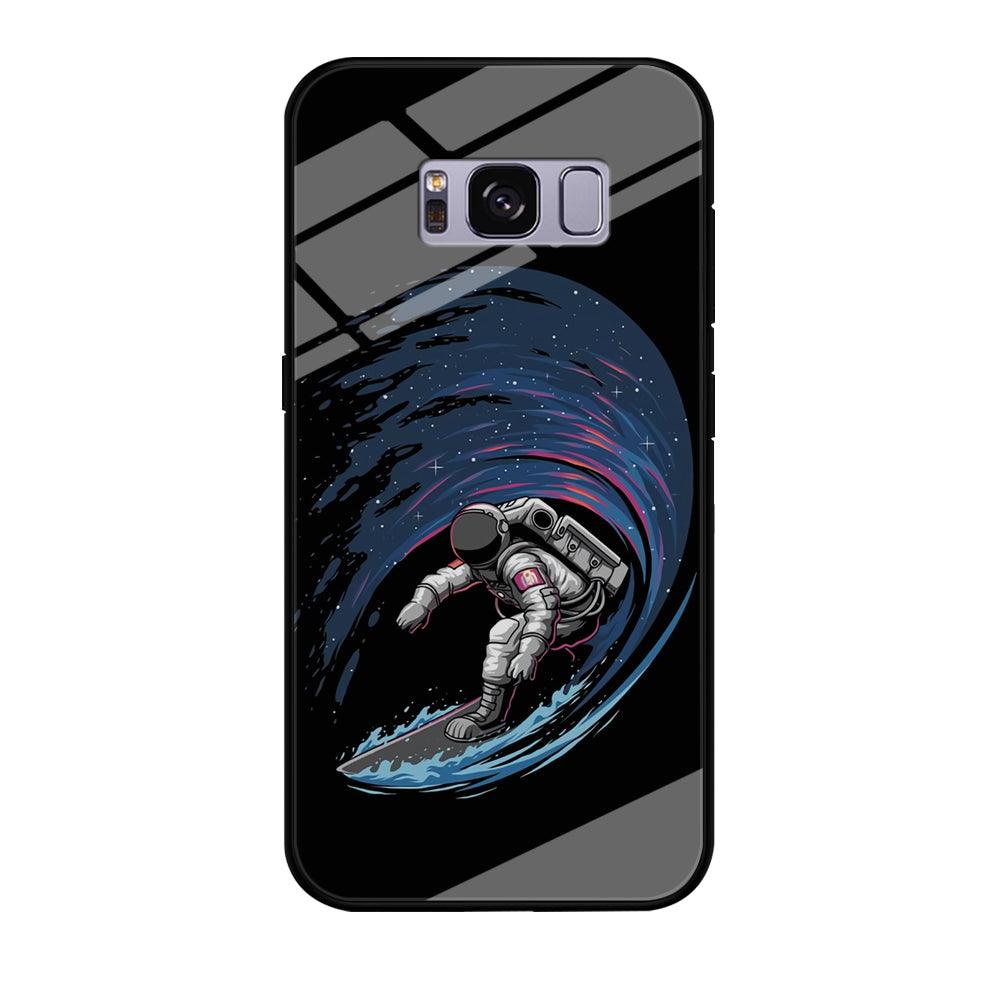 Astronaut Surfing The Sky Samsung Galaxy S8 Plus Case-Tempered Glass Case-Xtracase