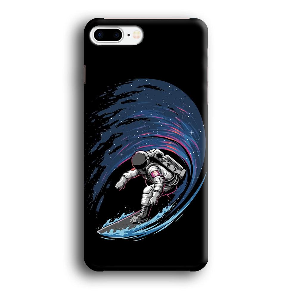 Astronaut Surfing The Sky iPhone 8 Plus Case-Plastic / Full Wrap (3D Case)-Xtracase