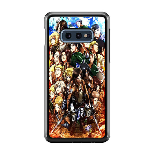 Attack On Titan Survey Corps Team Samsung Galaxy S10E Case-Rubber / Black (2D Case)-Xtracase