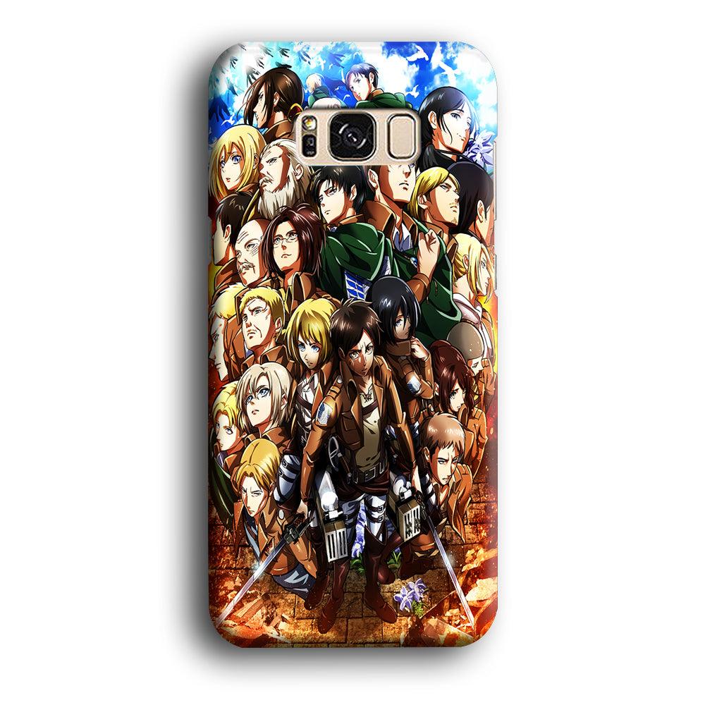 Attack On Titan Survey Corps Team Samsung Galaxy S8 Case-Plastic / Full Wrap (3D Case)-Xtracase