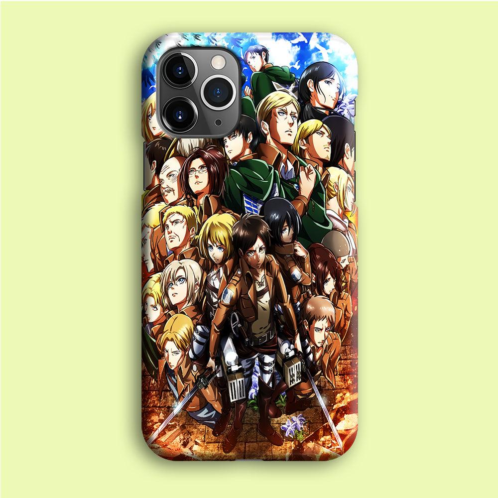 Attack On Titan Survey Corps Team iPhone 12 Pro Case-Plastic / Full Wrap (3D Case)-Xtracase