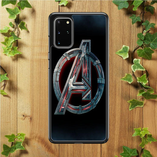 Avenger Logo Samsung Galaxy S20 Plus Case-Rubber / Black (2D Case)-Xtracase