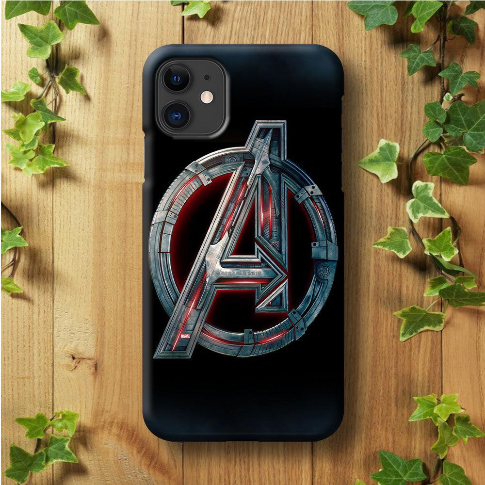 Avenger Logo iPhone 11 Case-Plastic / Full Wrap (3D Case)-Xtracase