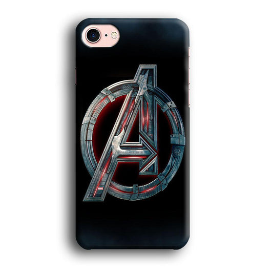 Avenger Logo iPhone 8 Case-Plastic / Full Wrap (3D Case)-Xtracase