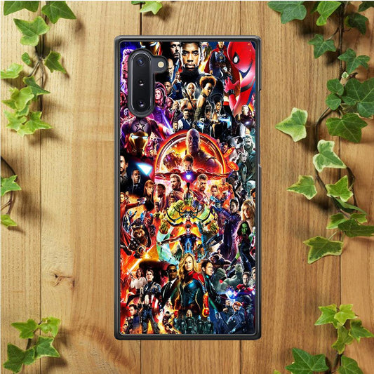 Avengers All Character Samsung Galaxy Note 10 Case-Rubber / White (2D Case)-Xtracase