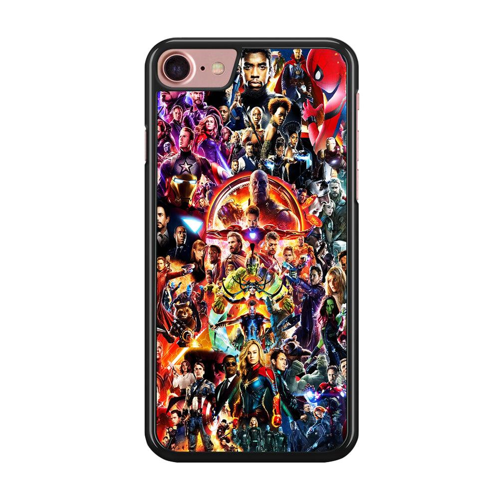 Avengers All Characters iPhone SE 2020 Case-Rubber / Black (2D Case)-Xtracase