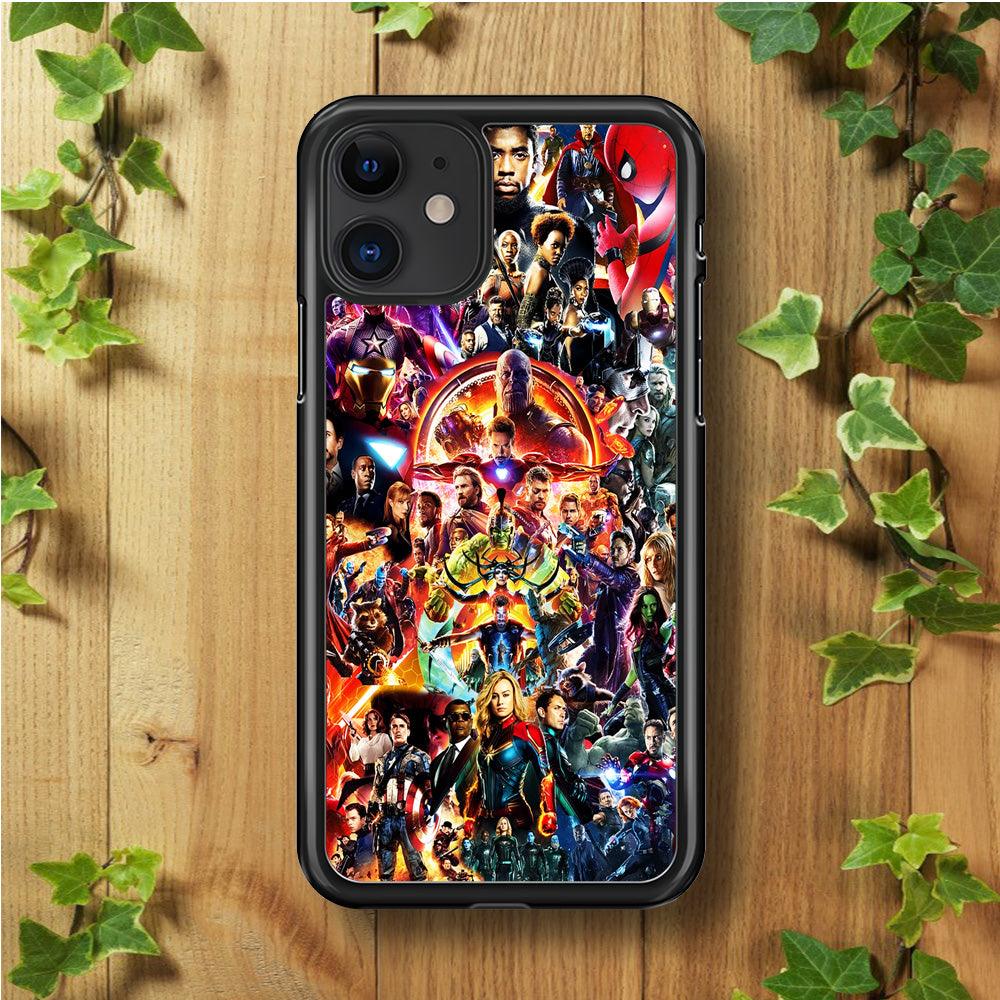 Avengers All Characters iPhone 11 Case-Rubber / Black (2D Case)-Xtracase