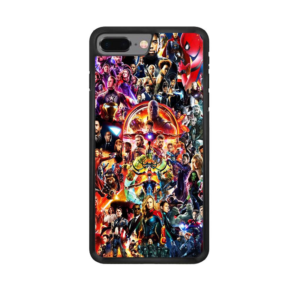 Avengers All Characters iPhone 8 Plus Case-Rubber / Black (2D Case)-Xtracase