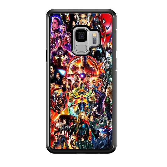 Avengers All Characters Samsung Galaxy S9 Case-Rubber / White (2D Case)-Xtracase
