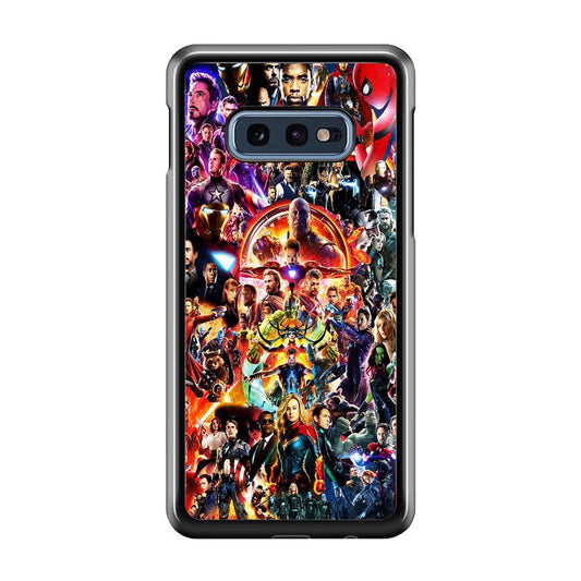Avengers All Characters Samsung Galaxy S10E Case-Rubber / White (2D Case)-Xtracase