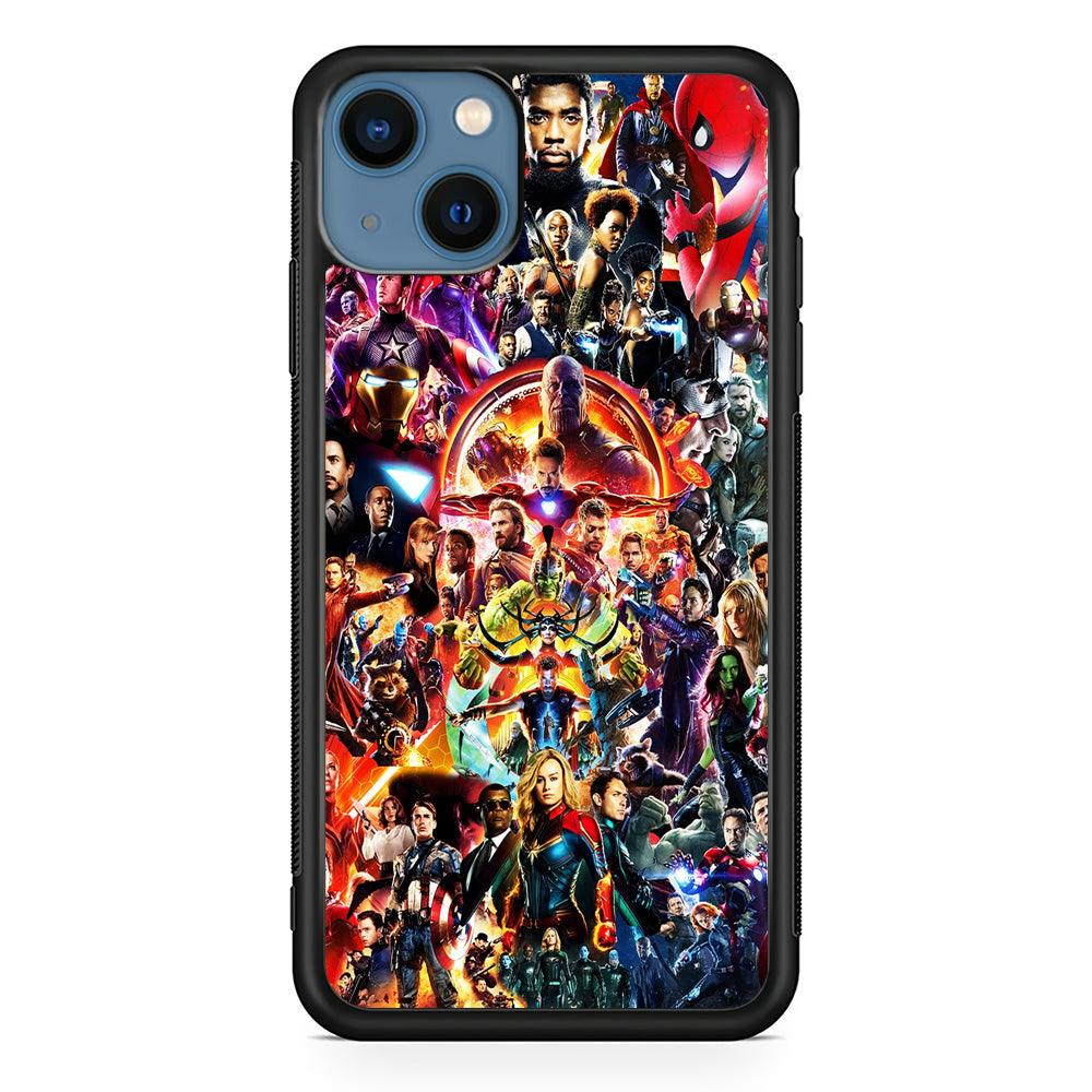 Avengers All Characters iPhone 13 Case-Rubber / Black (2D Case)-Xtracase