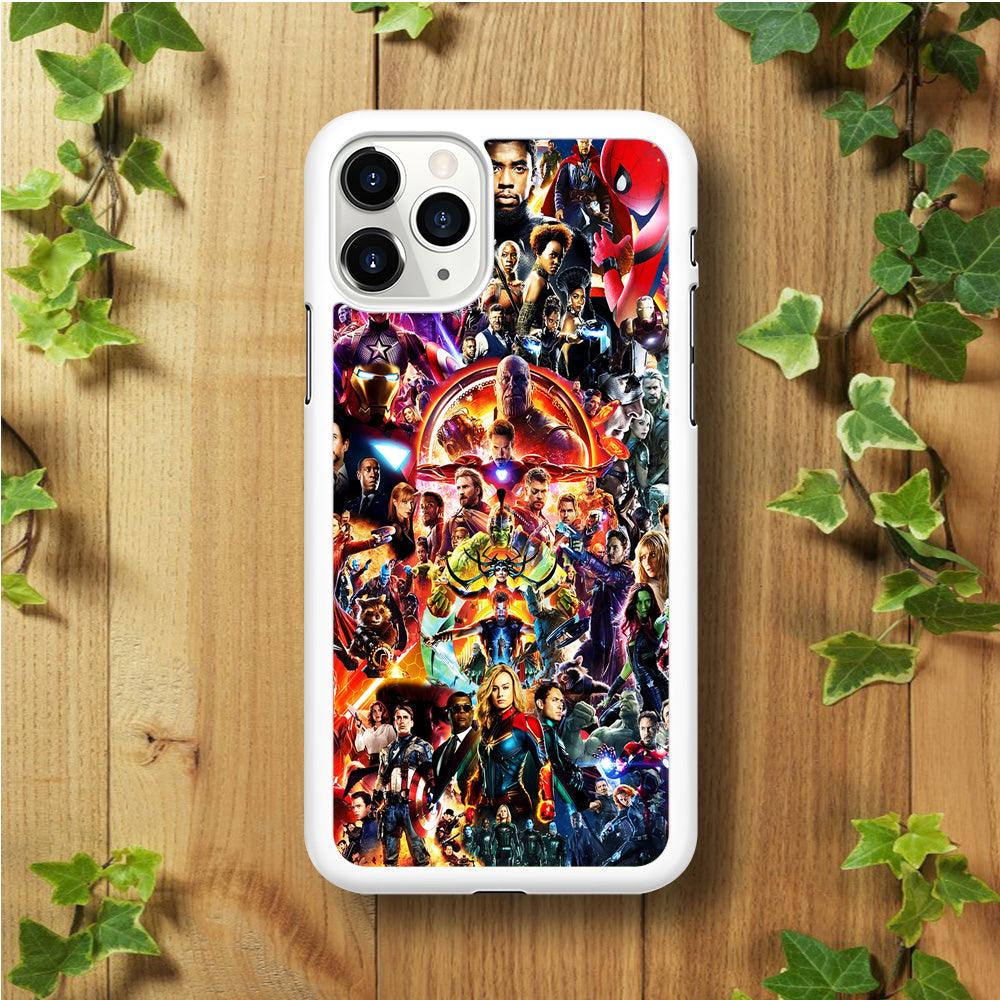 Avengers All Characters iPhone 11 Pro Case-Rubber / White (2D Case)-Xtracase