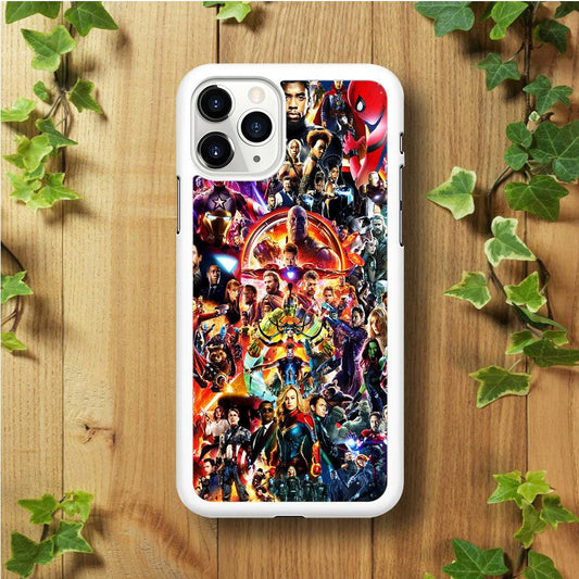 Avengers All Characters iPhone 11 Pro Case-Rubber / White (2D Case)-Xtracase