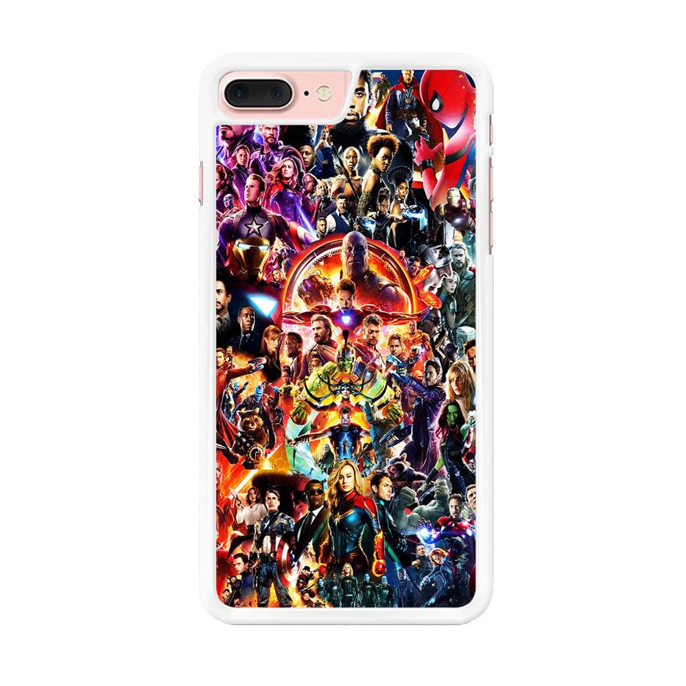 Avengers All Characters iPhone 8 Plus Case-Rubber / White (2D Case)-Xtracase