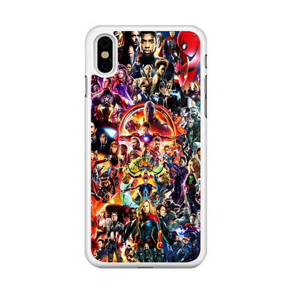 Avengers All Characters iPhone Xs Max Case-Rubber / Black (2D Case)-Xtracase