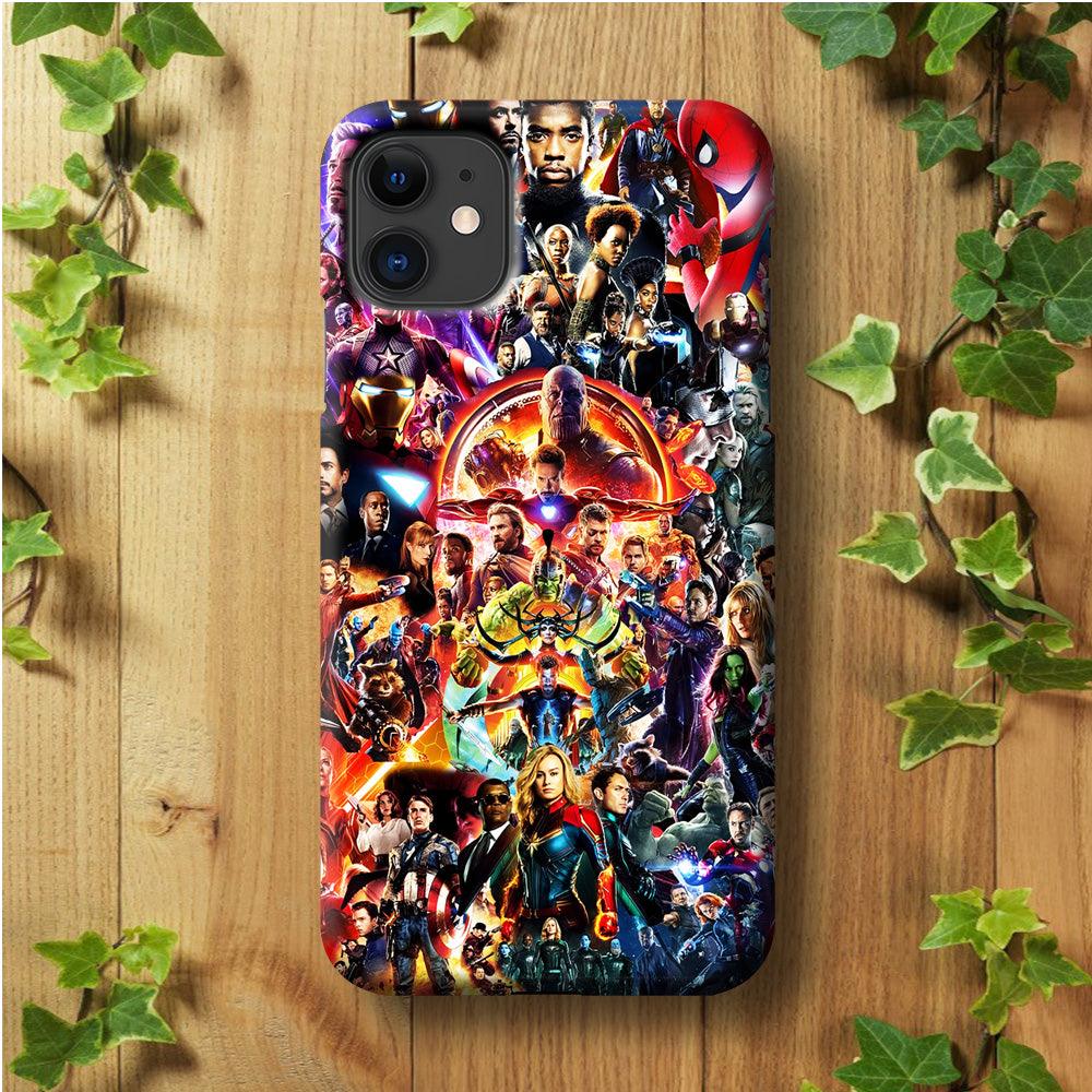 Avengers All Characters iPhone 11 Case-Plastic / Full Wrap (3D Case)-Xtracase