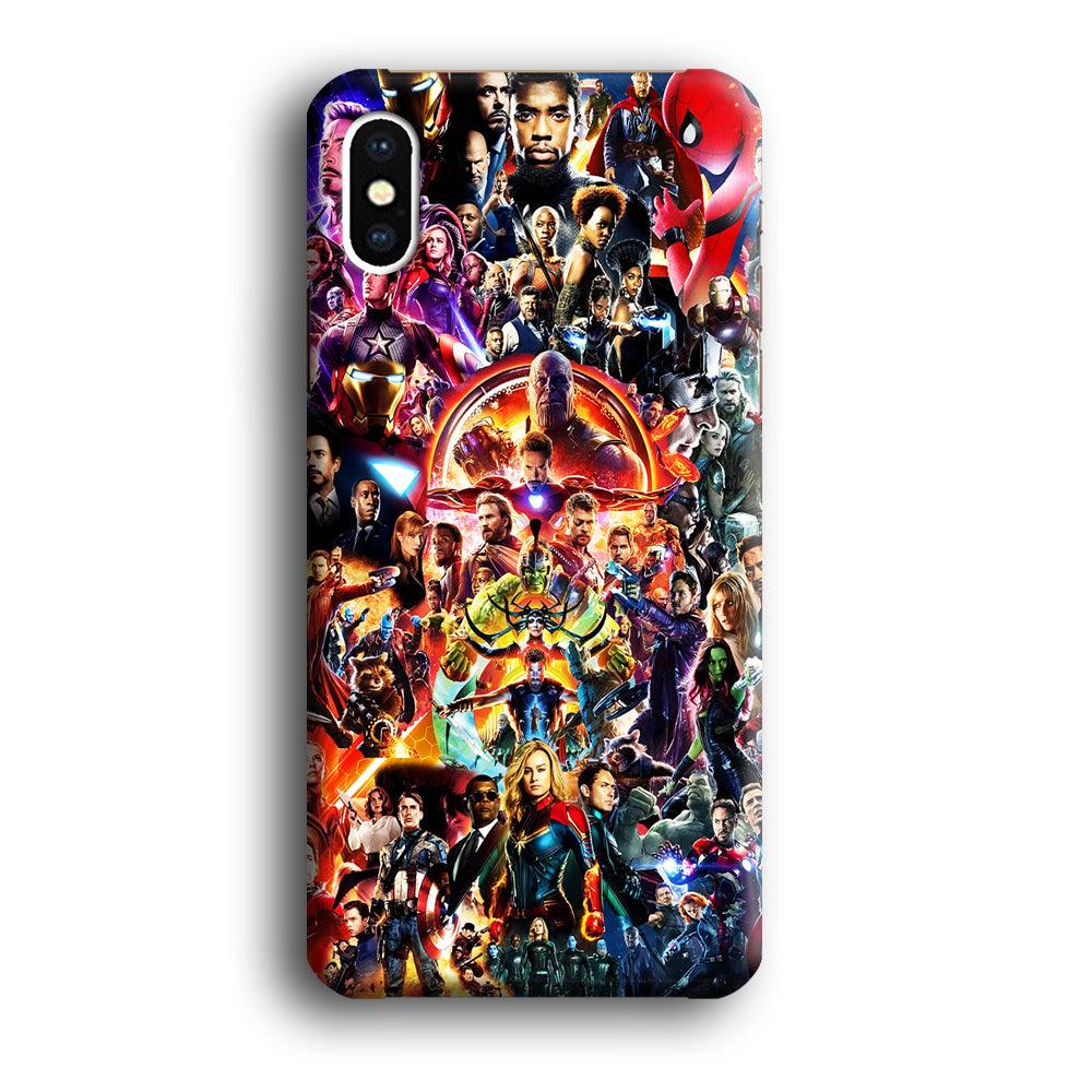 Avengers All Characters iPhone Xs Max Case-Plastic / Full Wrap (3D Case)-Xtracase