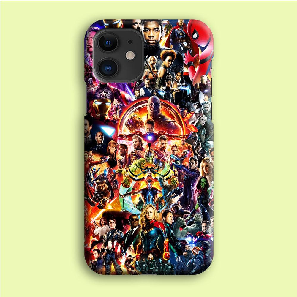 Avengers All Characters iPhone 12 Mini Case-Plastic / Full Wrap (3D Case)-Xtracase