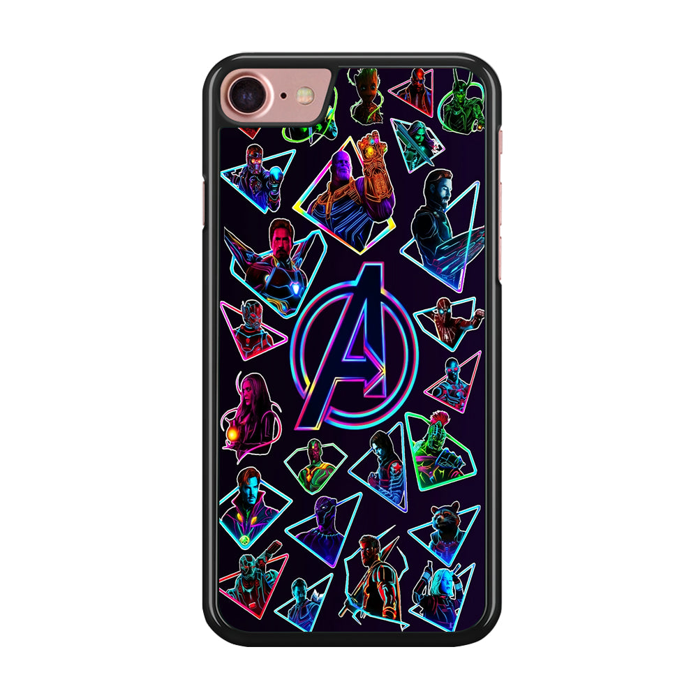 Avengers Characters Purple iPhone SE 2020 Case