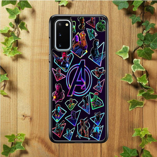 Avengers Characters Purple Samsung Galaxy S20 Case-Rubber / Black (2D Case)-Xtracase