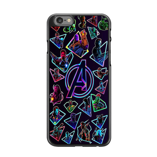 Avengers Characters Purple iPhone 6 | 6s Case-Rubber / Black (2D Case)-Xtracase