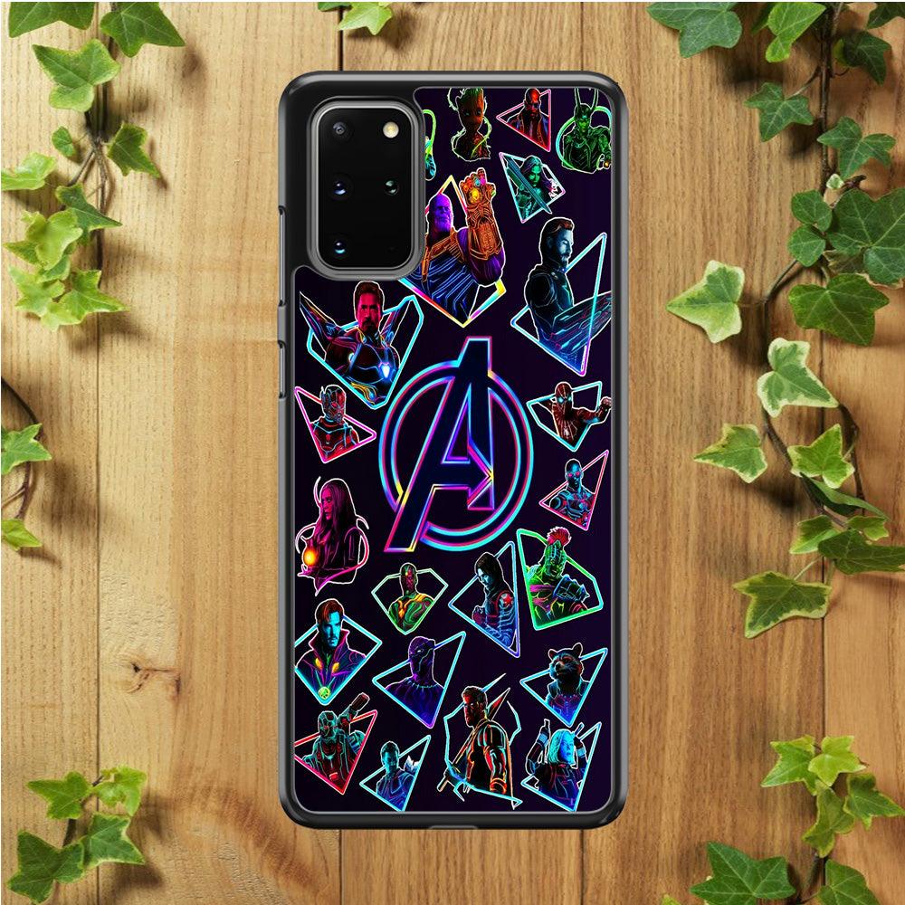 Avengers Characters Purple Samsung Galaxy S20 Plus Case-Rubber / Black (2D Case)-Xtracase