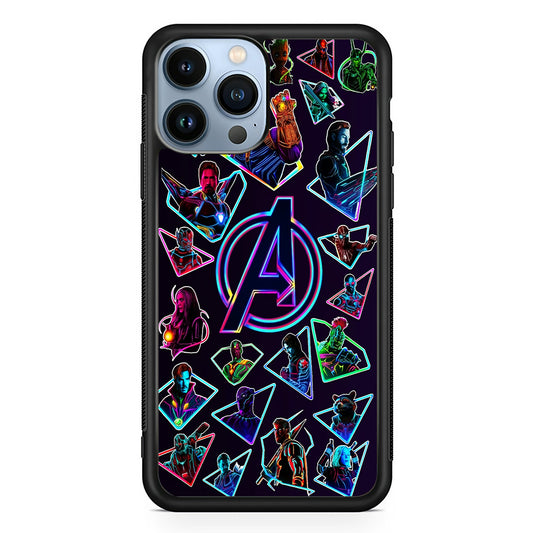 Avengers Characters Purple iPhone 13 Pro Max Case