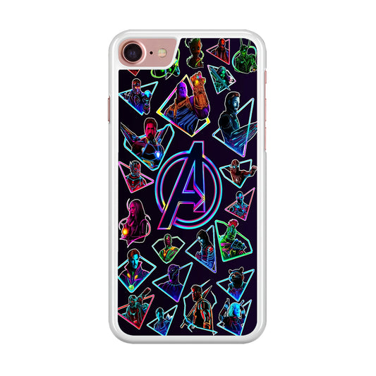 Avengers Characters Purple iPhone SE 2020 Case