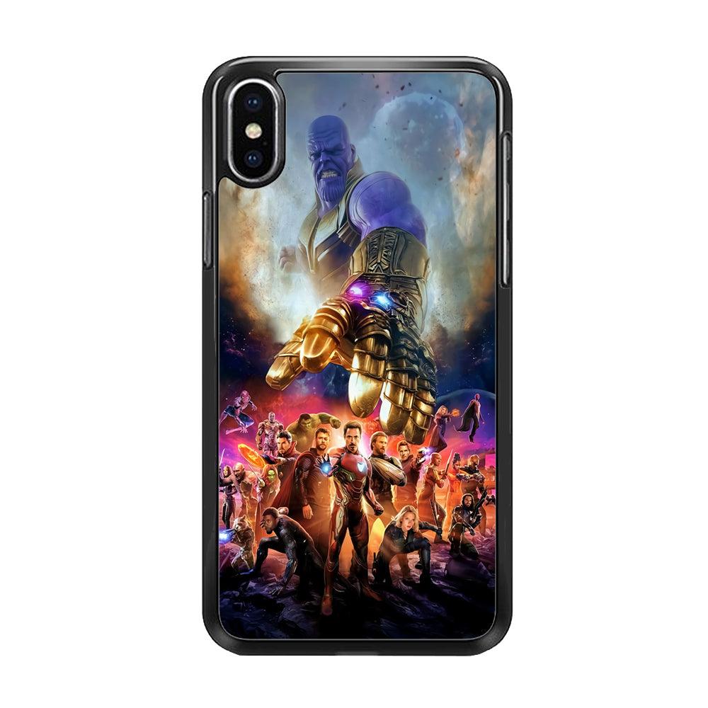 Avengers End Game 002 iPhone X Case-Rubber / Black (2D Case)-Xtracase