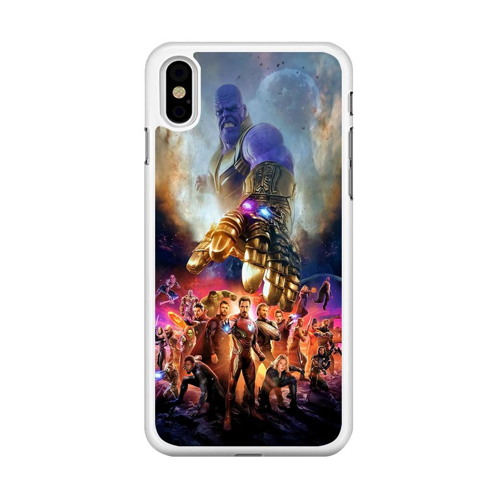 Avengers End Game 002 iPhone X Case-Rubber / White (2D Case)-Xtracase