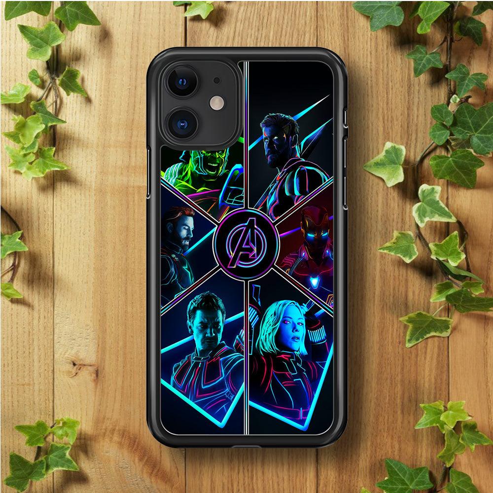 Avengers Team iPhone 11 Case-Rubber / Black (2D Case)-Xtracase